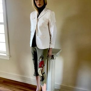 Brooks Brothers white linen blazer